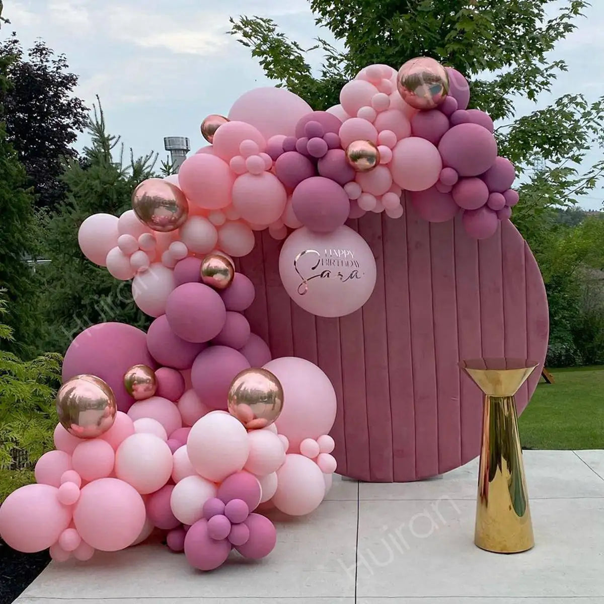 Pink balloon garland arch kit