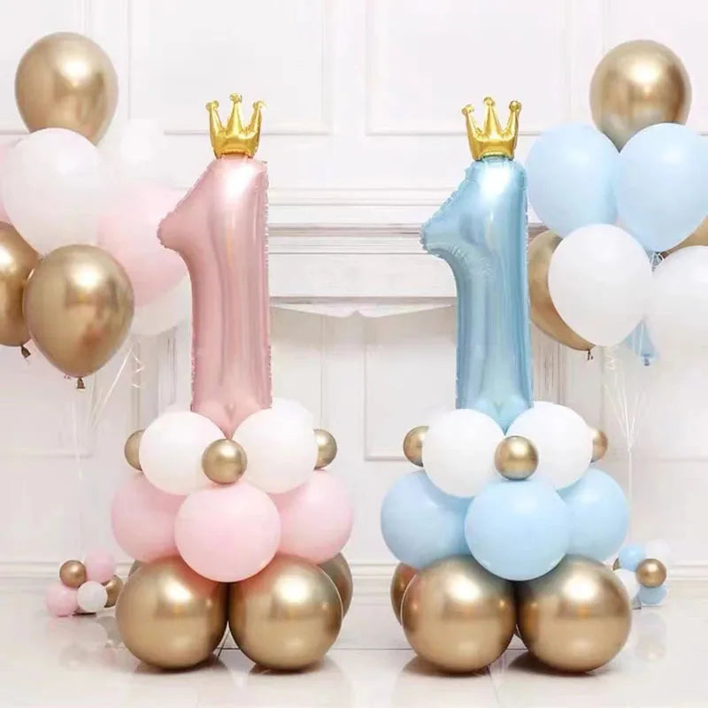 Crown number Foil balloons 1st