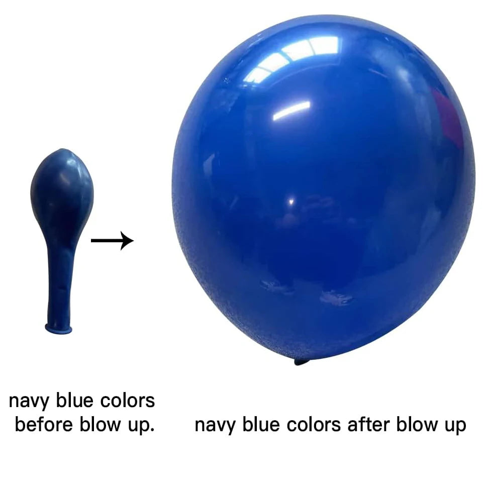 131PCS Blue & Gold Balloon Arch Set with Accessories