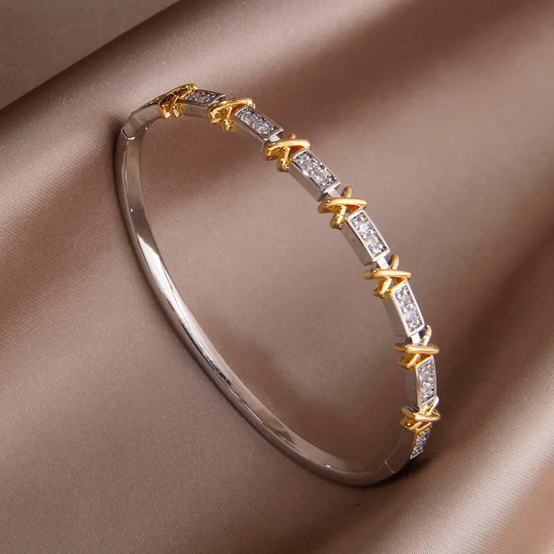 Sabina zircon & crystal bangles & bracele