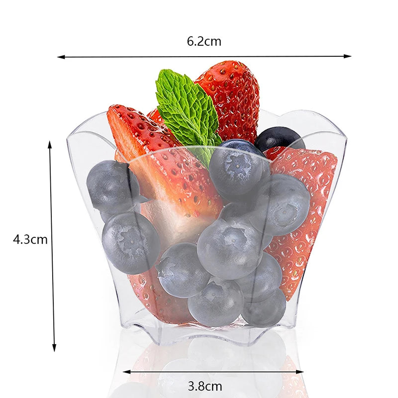 Mini disposable plastic cups 5/10pc