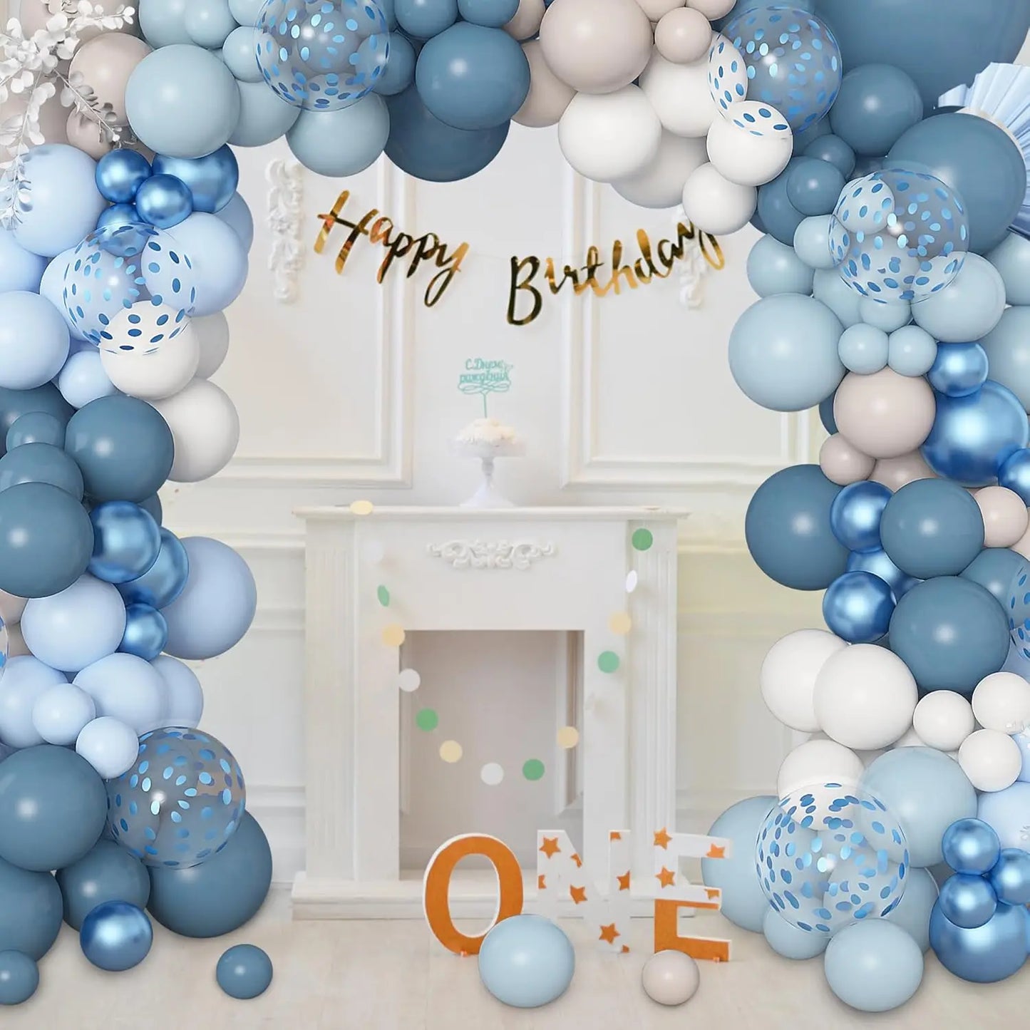 Dusty Blue Balloons 116Pcs