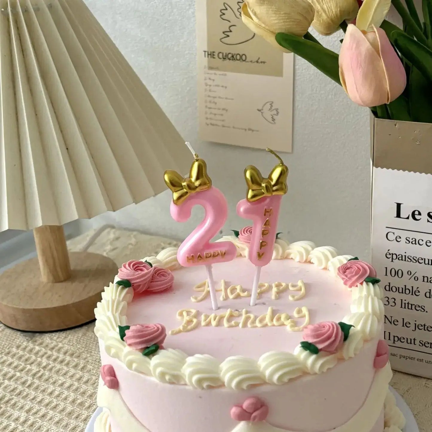 Mickey pink candle