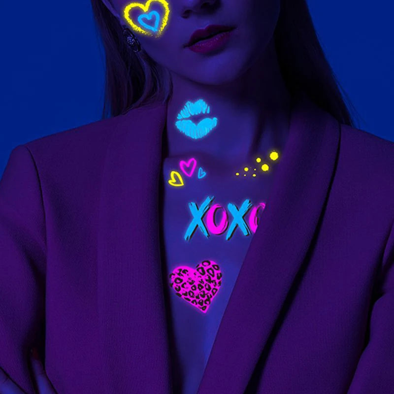 Luminous waterproof tattoos