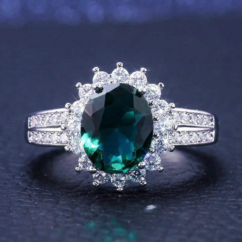 Zaitina green Zirconia crystal ring