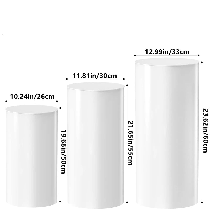 Cylinder pedestal stand 3Pcs
