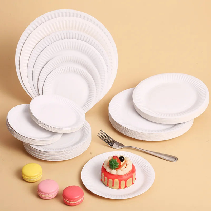 50PCS Disposable Party Paper Plates – 6/7/9 Inch