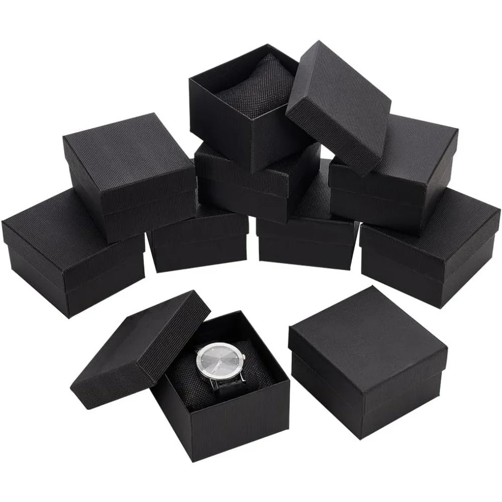 10 Pcs Black single watch box 3.4 x3x2