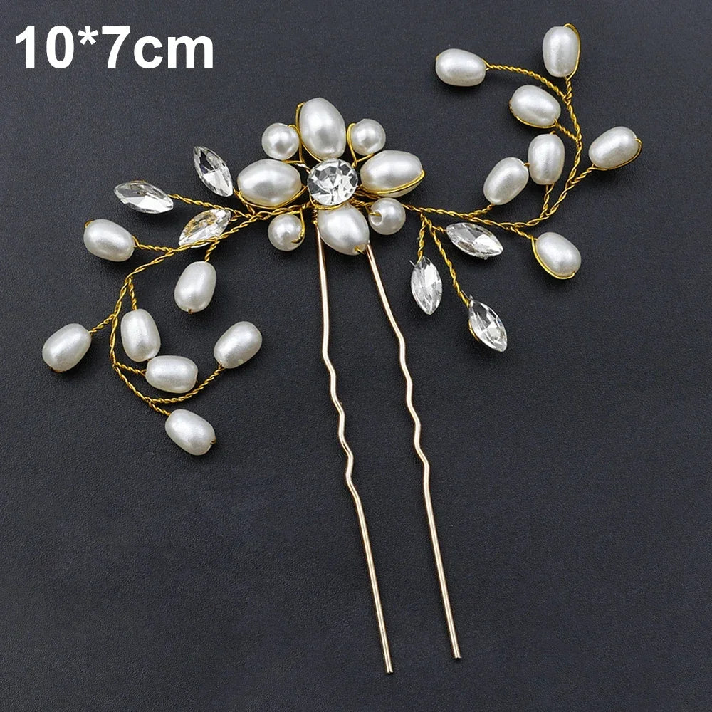 Elegant Pearl Crystal Hairpin 20pcs