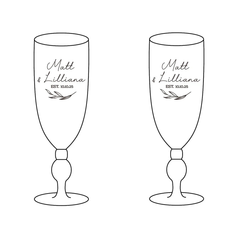 Custom champagne laser engraving glass cup
