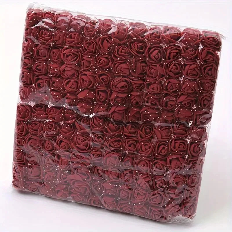 Red mini Lace Pe Rose 144pcs/2cm flowers