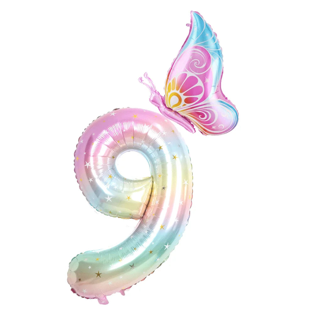 Colorful Gradient Number Balloon 40Inch