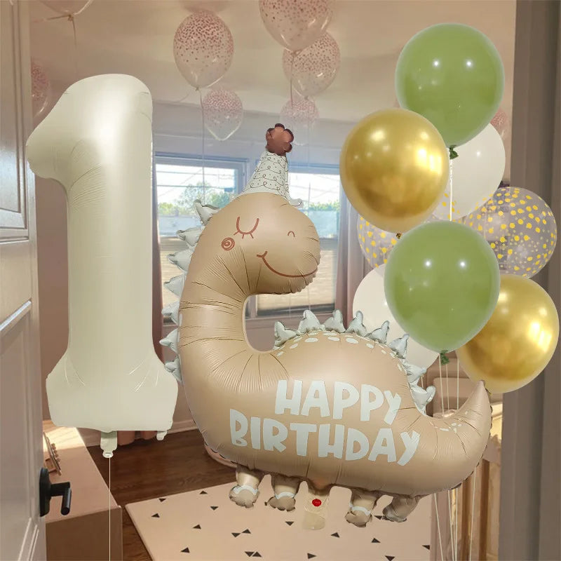 Caramel Colored Dinosaur Balloon Set