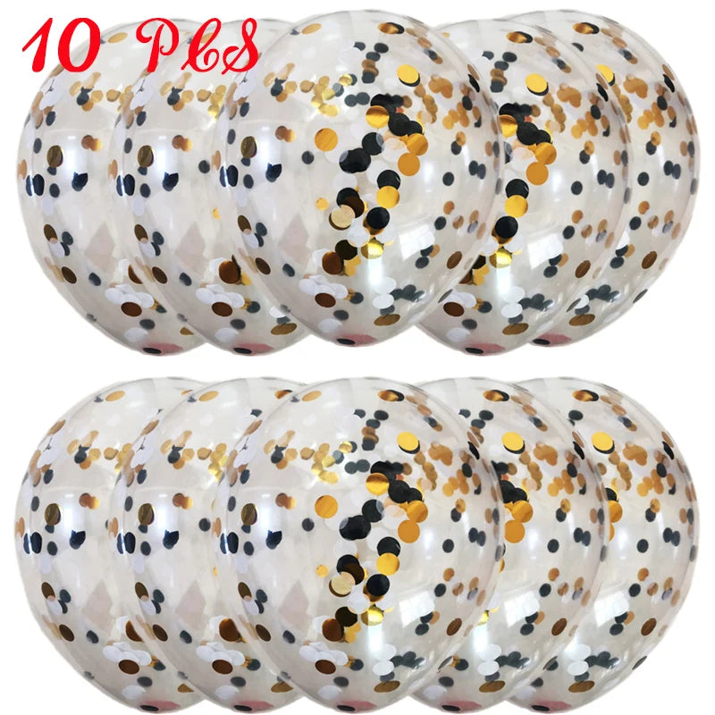 10/20PCS Star Confetti Latex Balloons