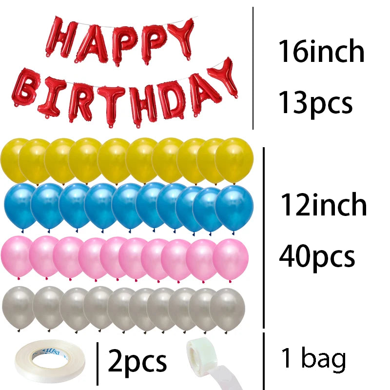 Happy birthday party celebration decoration 56pcs
