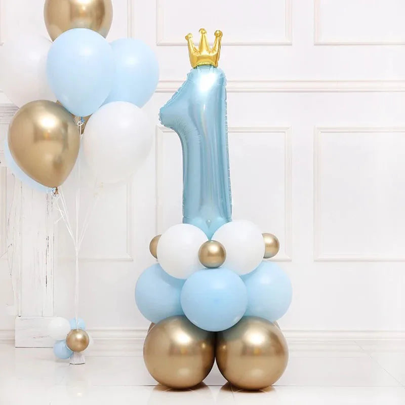 Crown number Foil balloons 1st