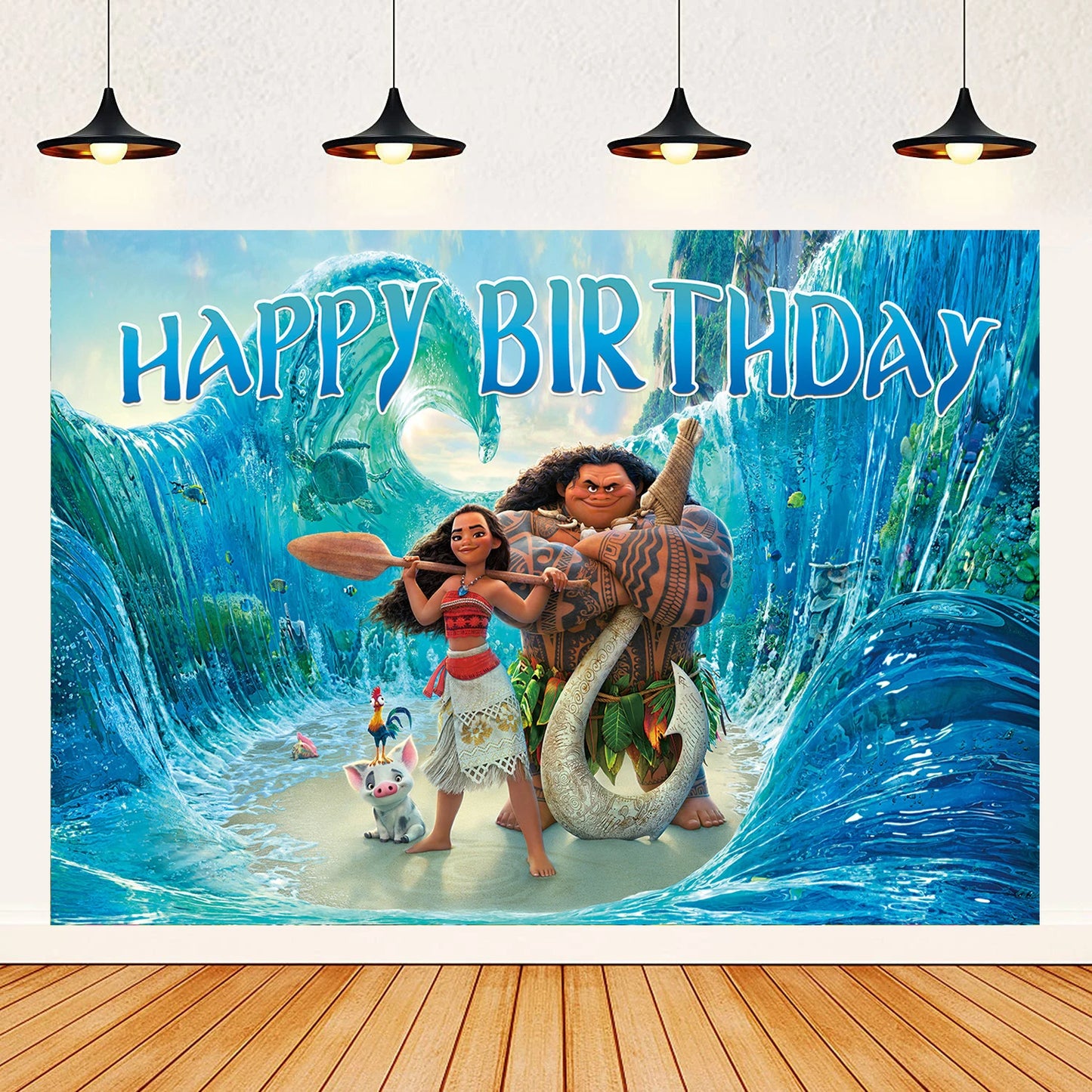 Moana theme background decoration