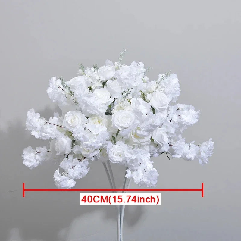 White Cherry blossom row runner flower