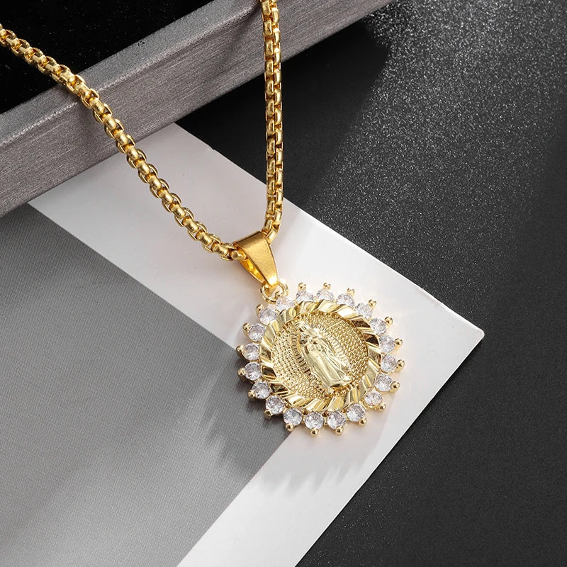 Virgin Mary medal pendant