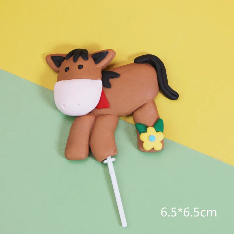 Farm animal party cake decoration 1pcs