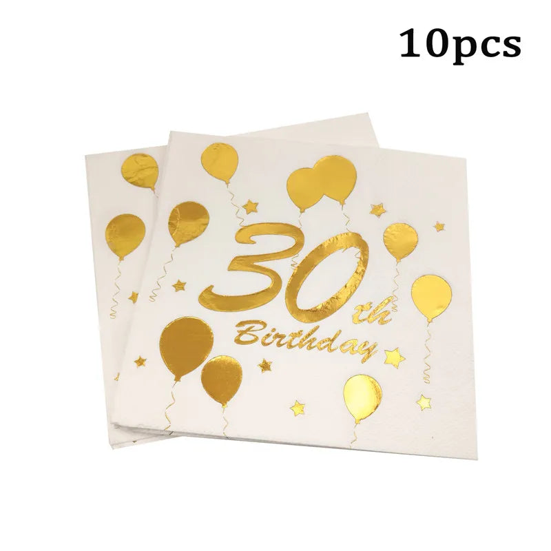 Paper napkin 30 40 50 60 Years Old