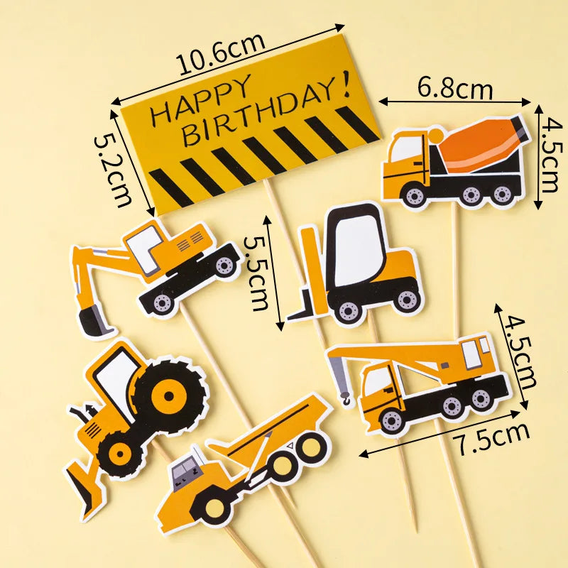 Engineering-vehicles for cake decoration