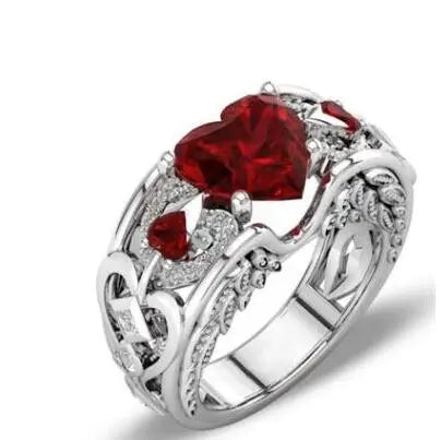 Elis heart Zircon ring