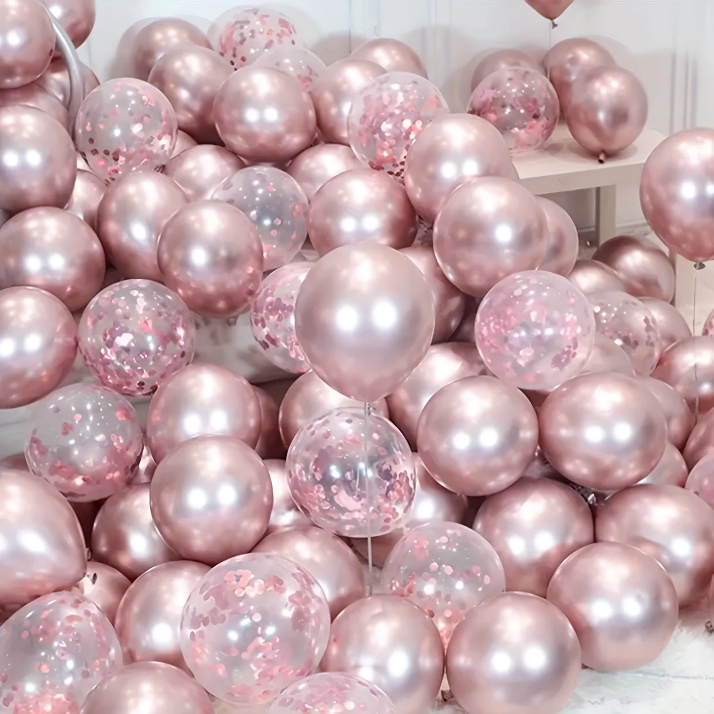 Rose Golden Sequin Balloon Set 20pcs