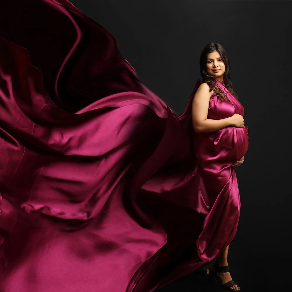Eliess Satin Maternity Dress
