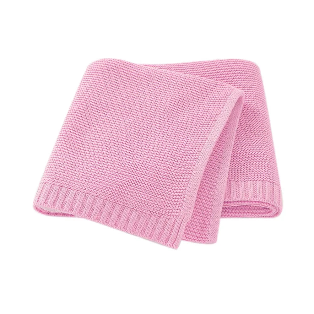 Personalized name Baby knitted blanket cotton 100x80cm custom