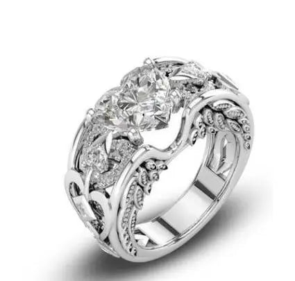 Elis heart Zircon ring