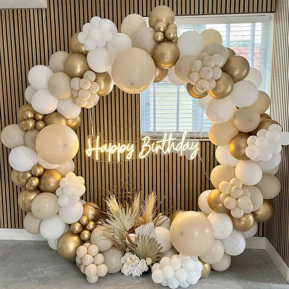 White Sand Latex Balloons 10Inch / 40Pcs