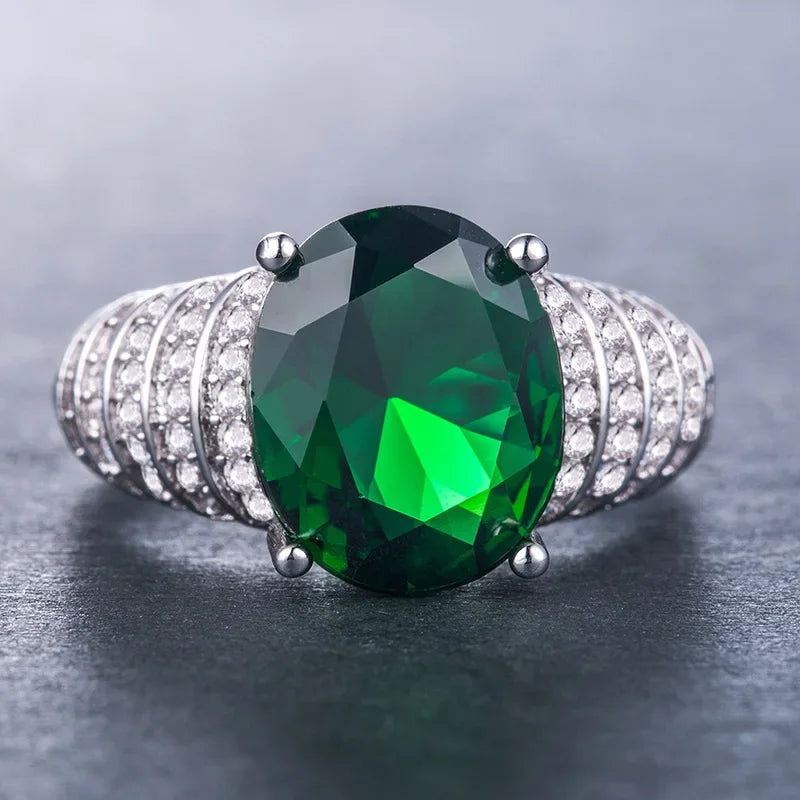 Zaitina green Zirconia crystal ring