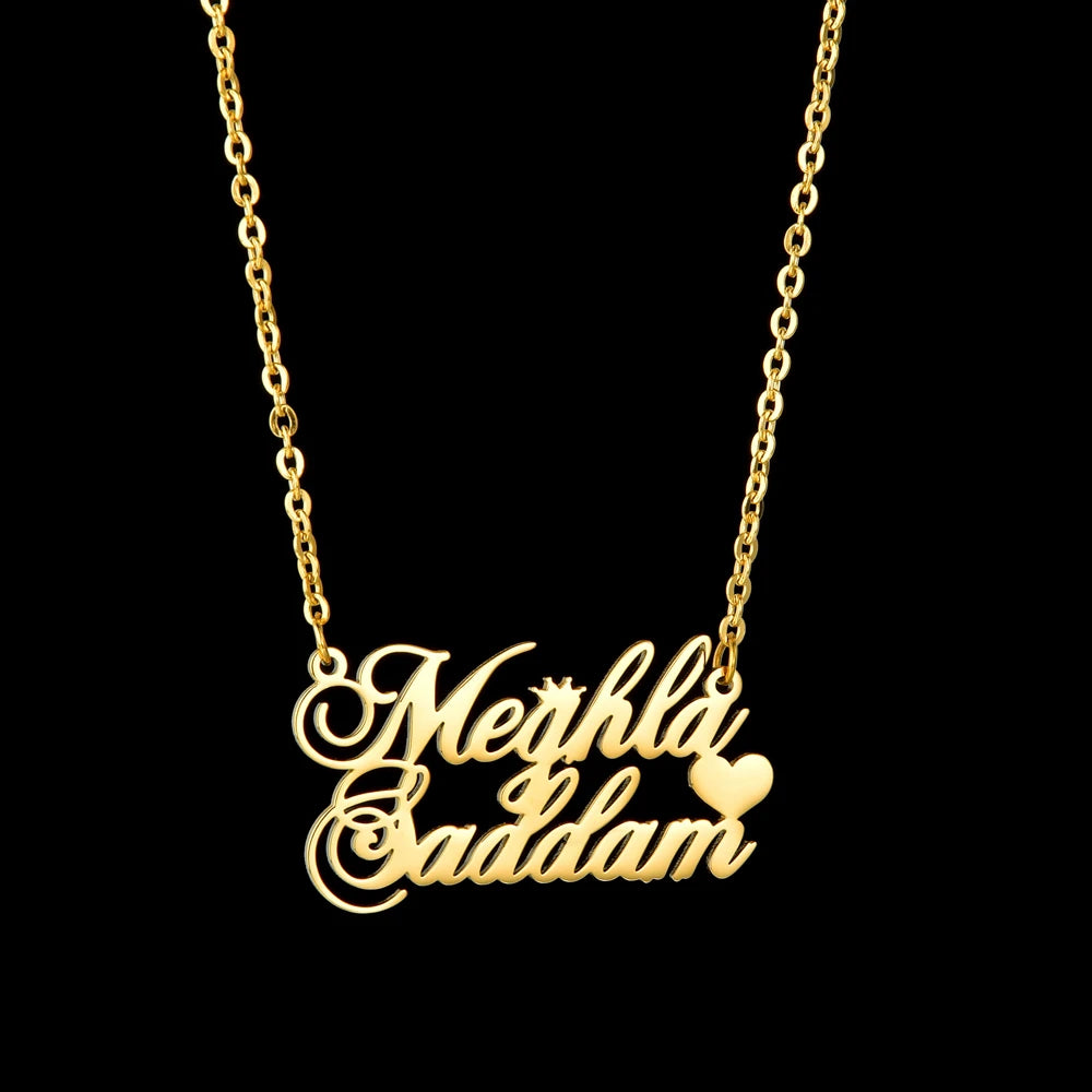 Custom name necklaces personalized heart butterfly