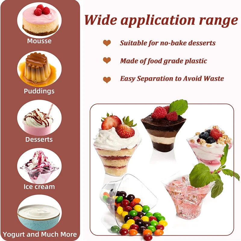 Disposable plastic dessert cup 60/100ml