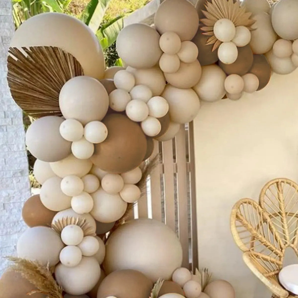 Coffee Brown Balloon Garland Arch
