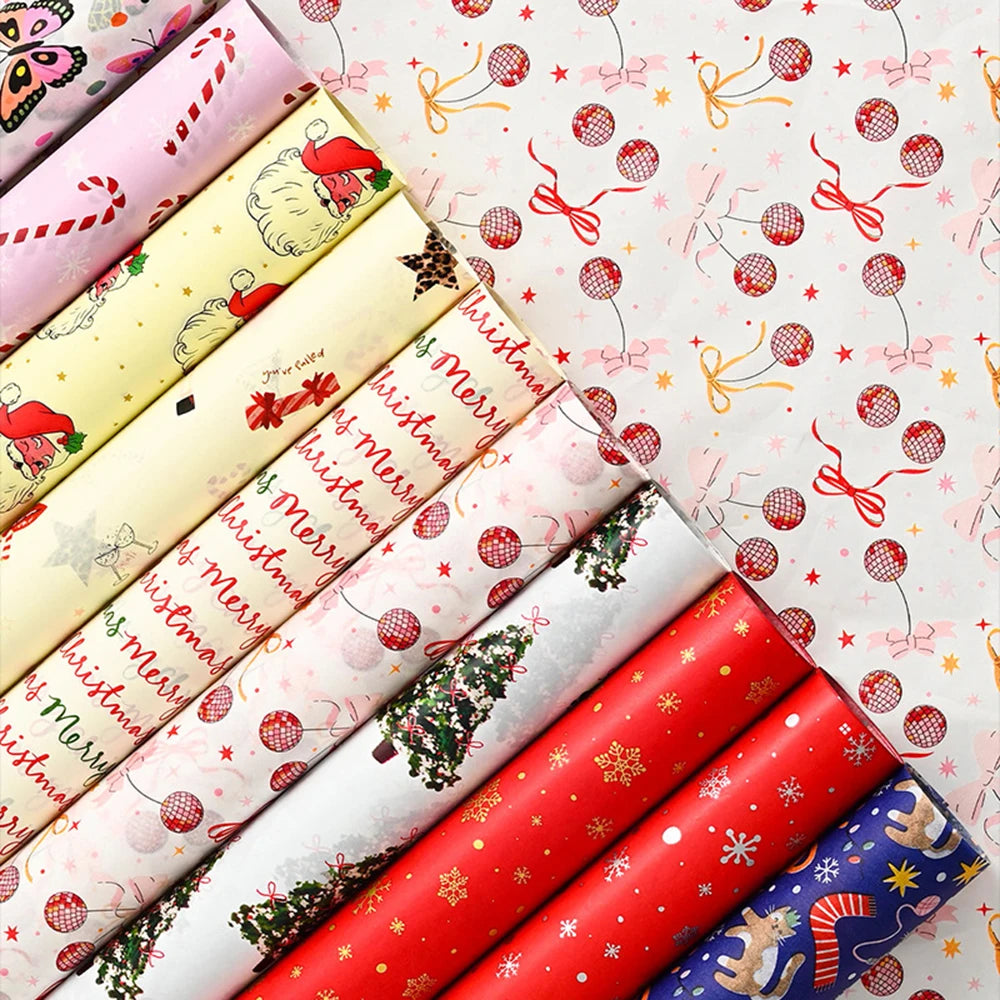 10PCS Xmas Festival Tissue Paper
