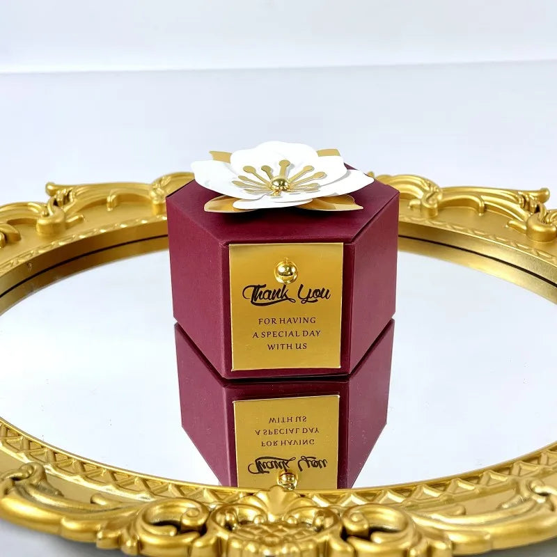 Creative flower hexagonal gift box 20/50pcs