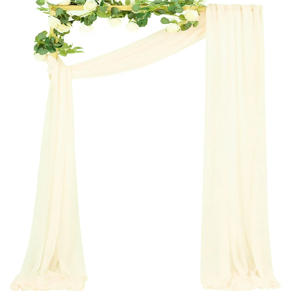 Chiffon Fabric Drapes for Wedding Arch 6/10M