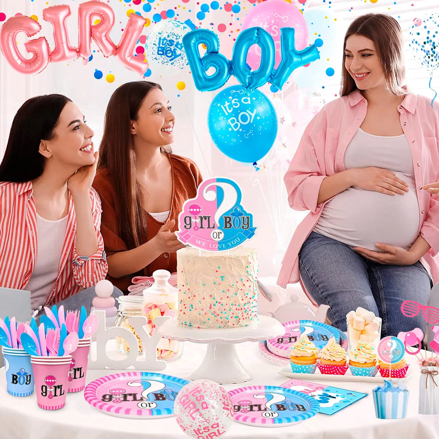 Gender Reveal Decoration Pack 158pc