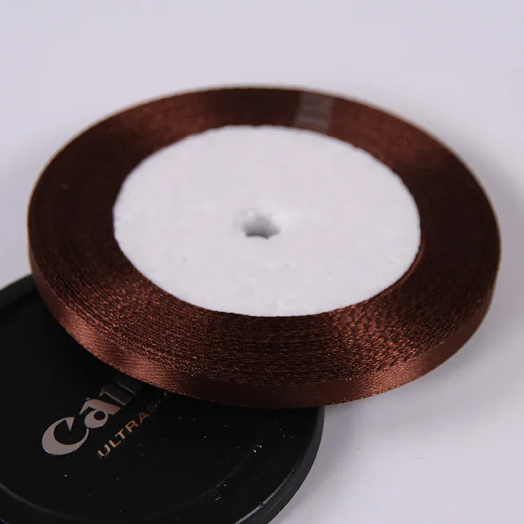 Silk Satin ribbons 22 meters/roll 6mm