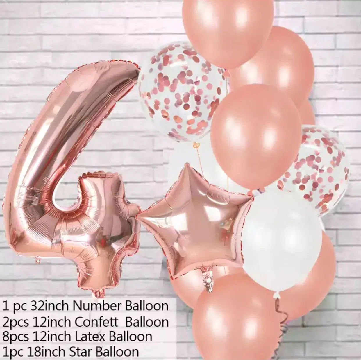 Balloons Number set / 12Pcs