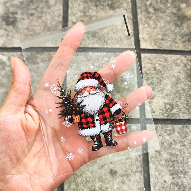 50/100pcs Xmas Wrapping Bags
