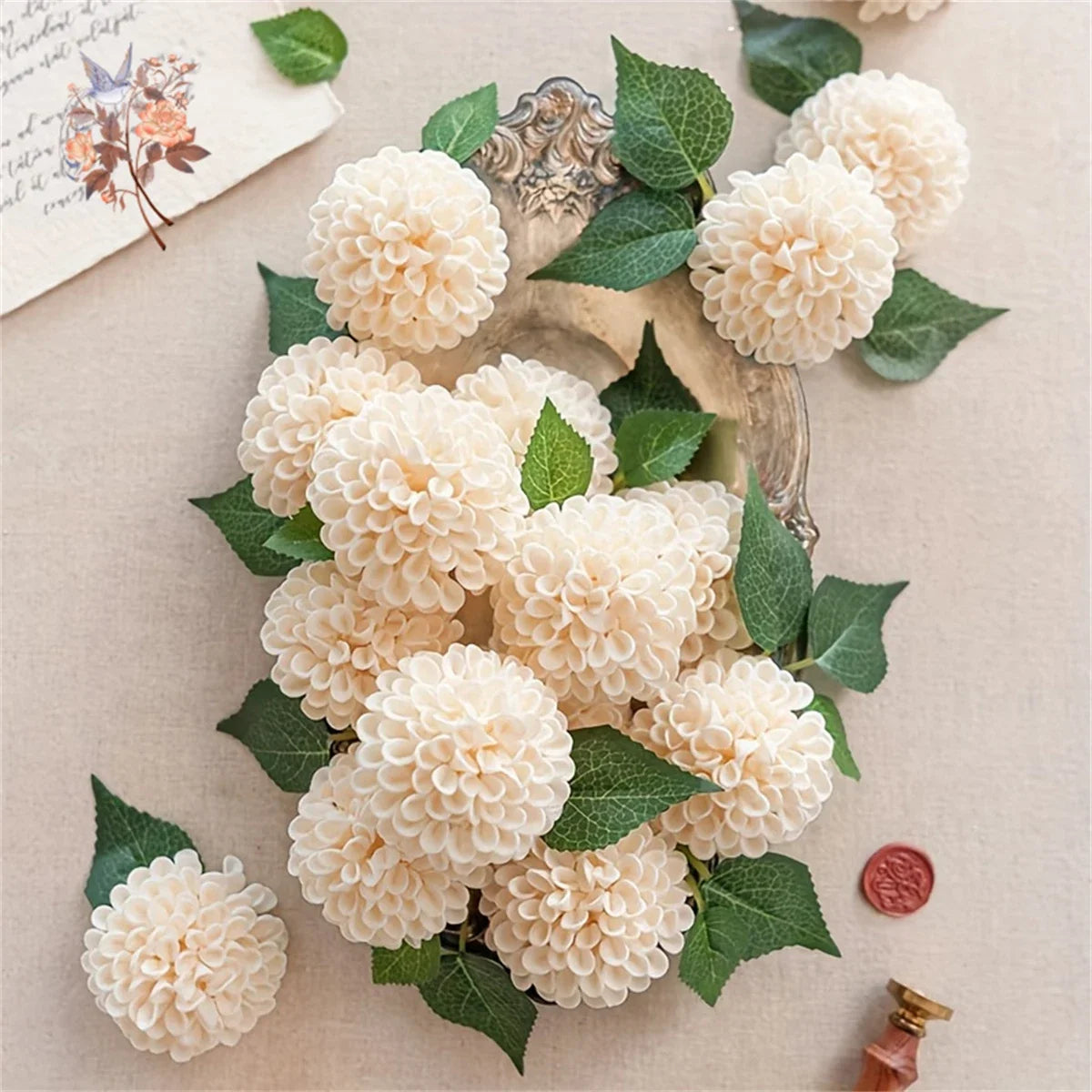 Dahlia Daisy flowers with stem 25Pcs for decoration