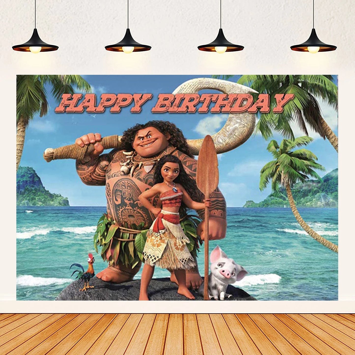 Moana theme background decoration