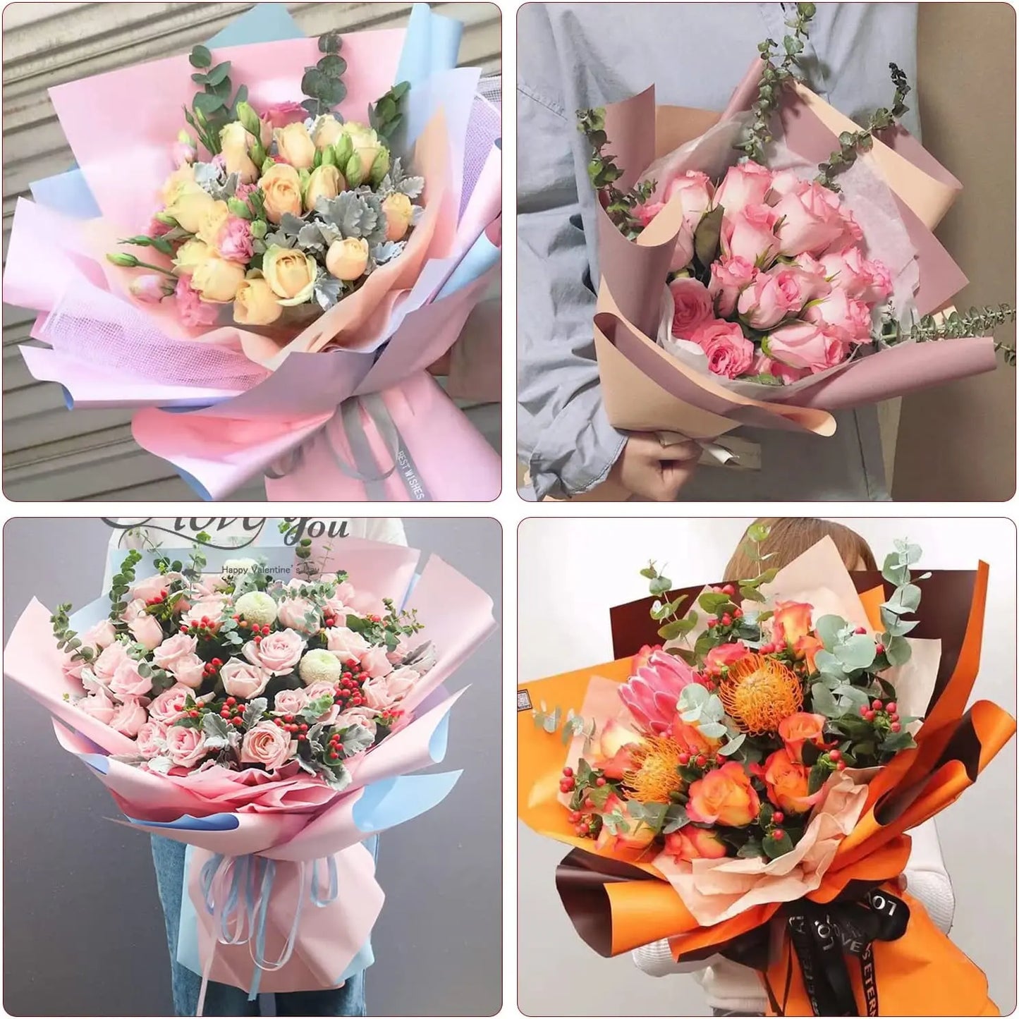 Paper wrapping for bouquet , gift packing 10Pcs 50*66cm