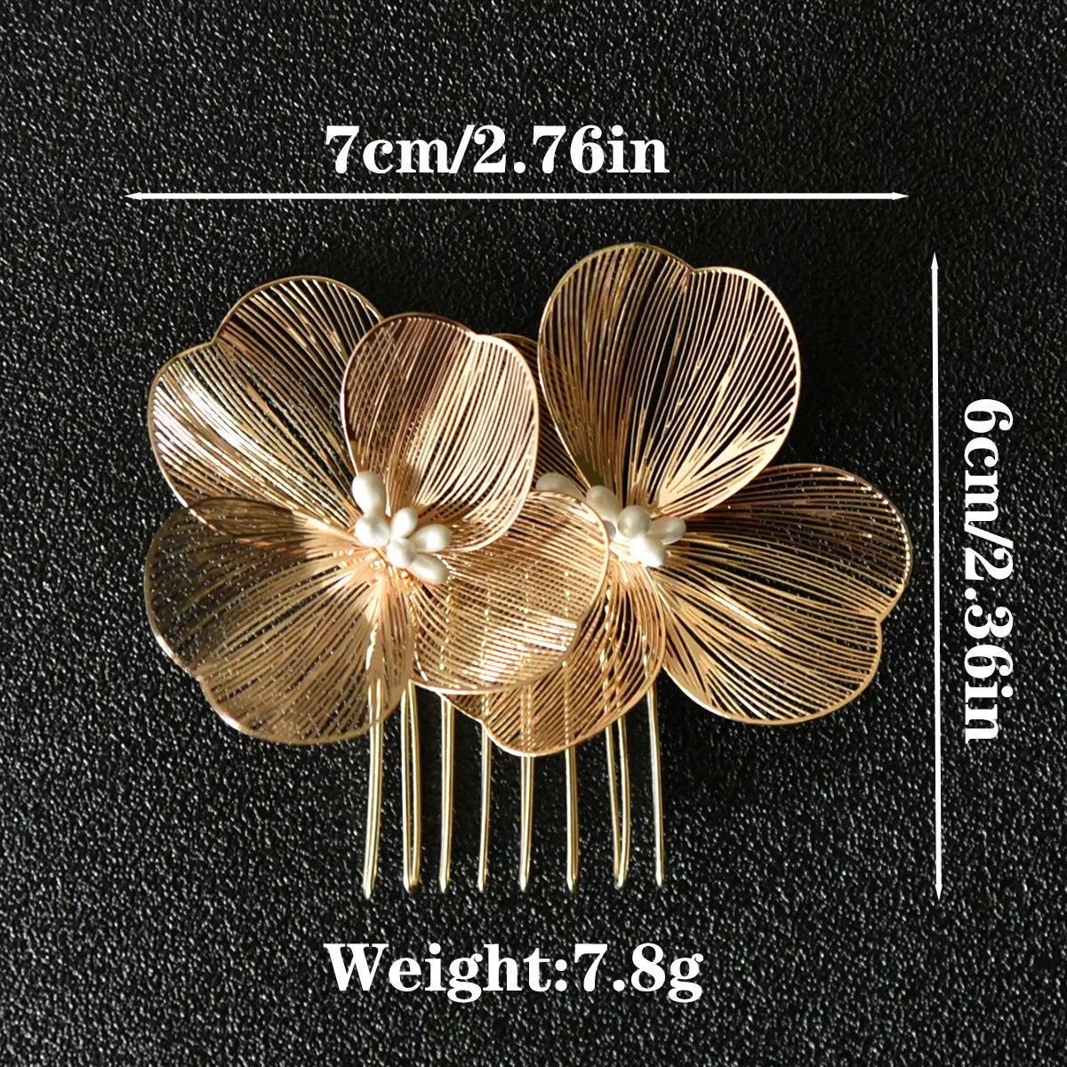 Flower hair jewelry Pearl Crystal