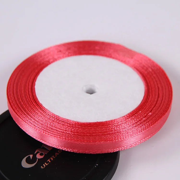 Silk Satin ribbons 22 meters/roll 6mm