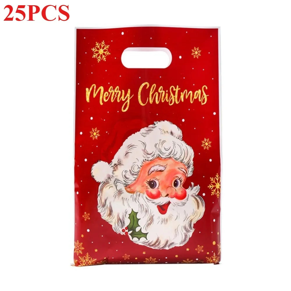 25pcs Santa & Snowman Candy Bags