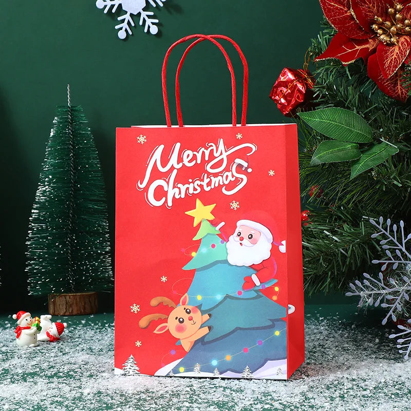 20 pcs Cute Santa Gift Box Bag